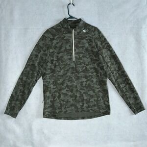 Lululemon Surge 1/2 zip -Men's LARGE-Heritage Camo Dark Olive Green EUC